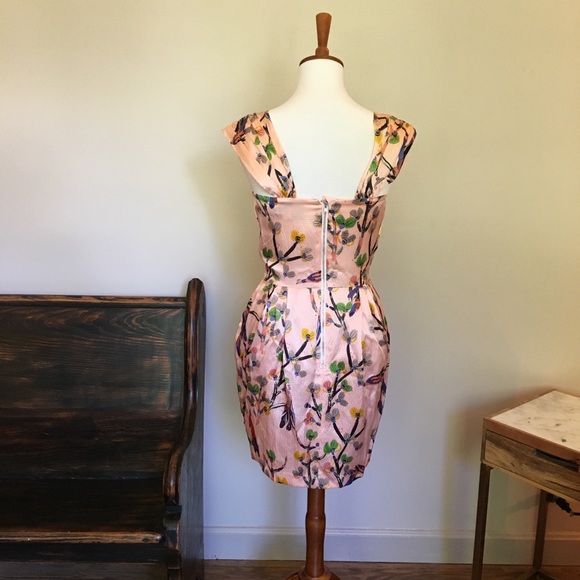 🎉 United Bamboo Silk Pleated Floral Dress - Picture 4 of 6